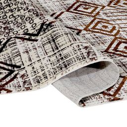 MODEFE Beige  & Black Geometric Anti-Skid Rectangular Carpet image 3