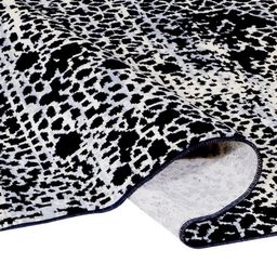 MODEFE Black & White Abstract Anti-Skid Rectangular Carpet image 3