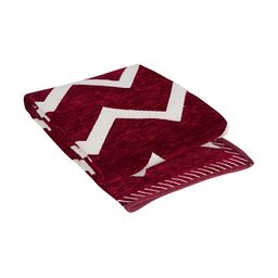 Sparrow world Maroon & White Abstract Printed Rectangular Carpet image 4