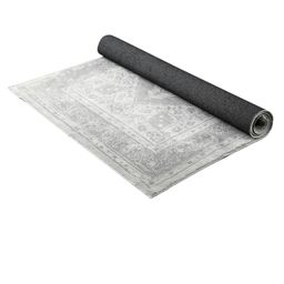 Saral Home Grey Printed Cotton Rectangular Carpet image 3