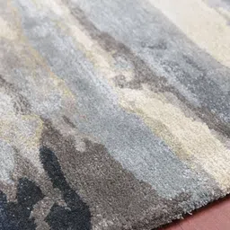 saraswatii global Blue & Grey Abstract Printed Rectangle Carpet image 5