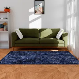 Kuber Industries Blue Abstract Textured Water Resistant Shaggy Carpet-image-36