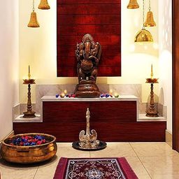 Kuber Industries Gold Toned Velvet Prayer Mat-24