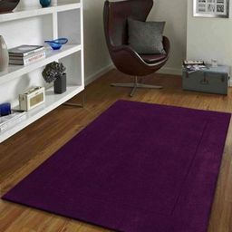 Safiya Carpet Purple Solid Hand-Tufted Woollen Carpets-image-55