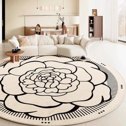 Safiya Carpet Black Floral Hand-Tufted Woollen Carpets-image-96