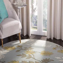 Safiya Carpet Green Floral Hand-Tufted Woollen Carpets-image-58