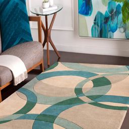 Safiya Carpet Beige Geometric Woollen Carpets-image-76