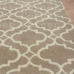 Safiya Carpet Beige Geometric Woollen Carpets-image-50