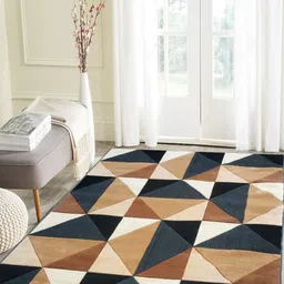 Safiya Carpet Maroon Geometric Anti-Skid Polypropylene Carpets-image-28