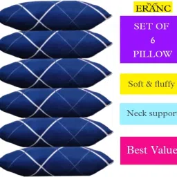 Polyester Fibre Abstract Sleeping Pillow Pack of 6-18