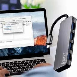 BRYT 4 in 1 USB 3.2 Hub, Multiport Type C Adapter Card Reader image 4