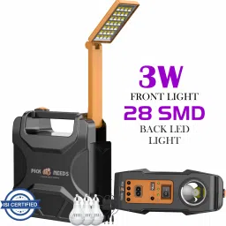 Solar Chargeable Inverter Light Set With Study Lamp + 3 Bulb 1 USB Charging Port 5 hrs Flood Lamp Emergency Light-7
