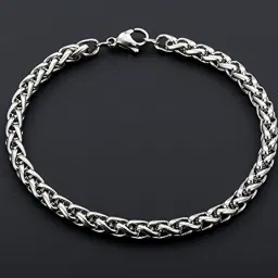 Stainless Steel Silver Charm Bracelet-image-12