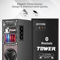 ultiads D-5 Wireless Bluetooth Speaker With USB /FM 100 W Bluetooth Tower Speaker image 4
