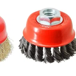 Wire Brush For AngleGrinder|Combo OF Non-Twisted &Twisted Cup & Handle WireBrush Wheel Brush-11