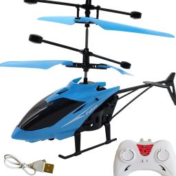 Kids Plastic Induction Type 2-in-1 Flying Helicopter with Remote7-image-78