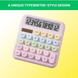 Desktop Calculator, 12-Digit Large LCD and Large Buttons for Office, Homes W458 Basic Calculator-image-53