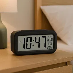 Digital White Clock-16
