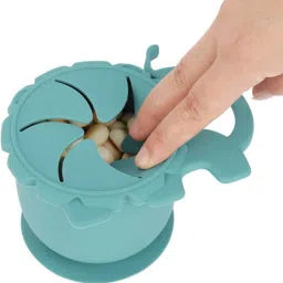 Baby Snack Cup for Toddlers Spill Proof Silicone | Snack Catcher for Treats- Silicone-18