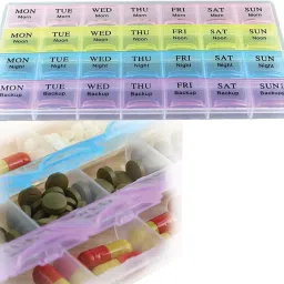 7 Medicine Organizer Box for 4 Weeks & 4 Times a Day - Pill & Tablet Storage Box Pill Box-27