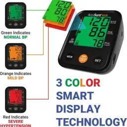 AccuSure Combo Pack XL Nebulizer Machine and 3 Color Smart Display Technology Bp Monitor image 3