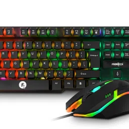 Frontech KB-0040 Wired Gaming Combo Keyboard and Optical Mouse| RGB Backlight | 104 Keys Combo Set-2