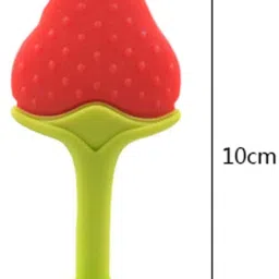 mastela Silicone BPA Free Fruit Shape Teethers for Baby/Infants (Grapes & Strawberry) Teether image 3