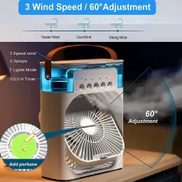 Kartmuch Portable Humidifier Air Cooler Mist Fan Mini Cooler for Home 1 Fan Cooling Pad-14