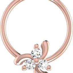 avsar Jivika 14kt Cubic Zirconia Rose Gold Nose Wire-image-76