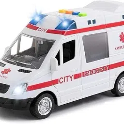 Ambulance Toy Car with Light & Siren Sound Effects Vehicle Toy for Kids-6