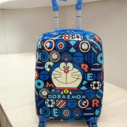 Small Cabin Suitcase (35 cm) 4 Wheels - Cartoon Print Suitcase Trolley Bag for Kid's with 360 Degree 4 wheels Kids Bag - Blue-image-79