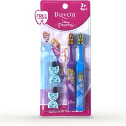 Disney Princess Toothbrush Set | Tangled & Cinderella | 2 Brushes + 2 Hair Pins Extra Soft Toothbrush-image-35