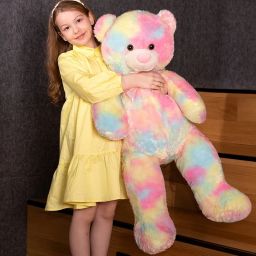 3 Feet Stuffed Spongy Hugable Imported Teddy Bear (Super Quality) Rainbow Fabric - 91 cm-image-56