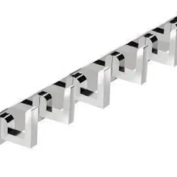 FLORRA 8 Pin Gloss Hooks Bathroom Cloth Hooks/Hanger/Key Holder Pack of 1 PCS Hook Rail 8-1