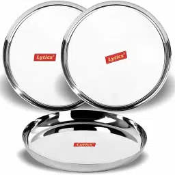 Stainless Steel Apple Shape Heavy Gauge Dinner Plates with Mirror Finish 27cm Dinner Plate-image-37