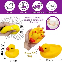 mini gifts Non Toxic Colorful Set of 5 Pcs Mix & Attractive Rattles & 4 Pcs Duck ChuChu Rattle image 3