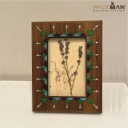 Handcrafted Wooden Photo Frame with Threaded Embroidery – 22 X 17 cm 9 inch Wooden Photo Frame-image-26