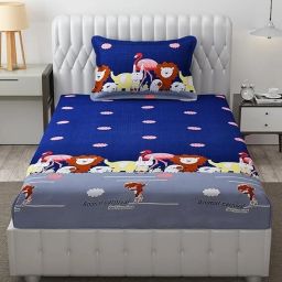 180 TC Cotton Single Printed Flat Bedsheet-image-9