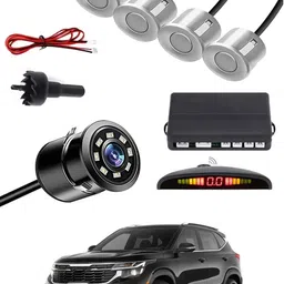 maties Car Parking Sensors - Set of 4 with Reverse Parking Camera (Silver)-242 Reversing Electromagnetic Parking Sensors With Camera-242 Parking Sensor-picture-17