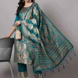 Women Cotton Silk Kurta Pant Dupatta Set-image-59