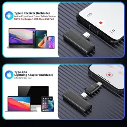 grenaro Mic For Youtube, Mike For Vlogging,Video Maker, Wireless Mic with Charging Case Microphone image 4