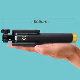 POZUB Selfie Stick With Wire/AUX Cable Expandable Monopod Wired Selfie Stick+BT Remote Tripod, Monopod, Monopod Kit, Tripod Kit, Tripod Clamp, Tripod Bracket image 2
