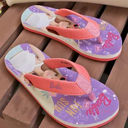 Kids Ville Girls Barbie Printed Thong Flip-Flops-55