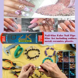dzk B7000 fabric glue for clothes glue drops for jewellery and saree shoe fix Glue image 4