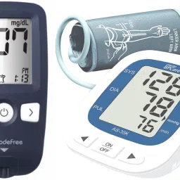 STANDARD Blood Pressure Monitor with Blood Glucose Monitoring machine |SD Biosensor Codefree Glucometer & Bp Monitor-5