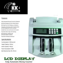 KK MART Automatic Loose Note Counting Machine with MG,UV,IR Fake Note Detection Note Counting Machine image 2