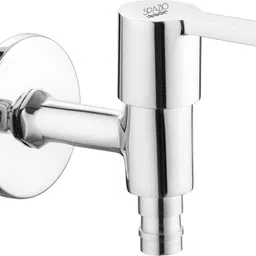spazio Fusion Brass Washing Machine Tap (Pack of 1) With Wall Flange For Washing Machine/Garden/Pipe Connection Tap/Washing Machine Pipe Connector - Chrome Nozzle Cock Faucet-picture-0