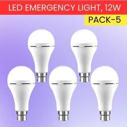 frony 12W Rechargeable Inverter LED Bulb with Upto 4H.Power Cut Lighting Pack of_5C300 4 hrs Bulb Emergency Light-picture-3