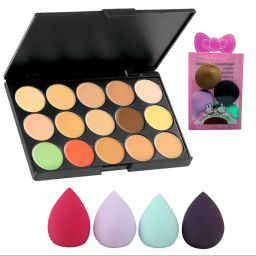 Concealer Palette and Soft Puff Sponge for Flawless Under Eye Coverage Concealer-image-92