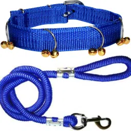Dog Belt Combo of Blue Ghungroo Collar with Blue Lead 1.5m Lengthy Dog Collar & Leash-10